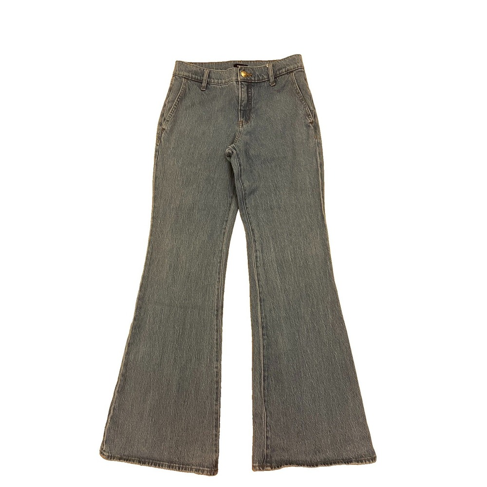 EXPRESS Women's Jeans 70s Flare Stretch Slash Pocket Medium Wash Sz 4R